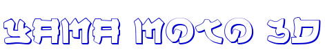 Yama Moto 3D 字体